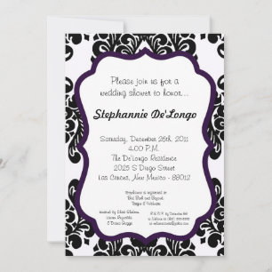Damask Lace Fancy Elegant Baby Shower Invitations
