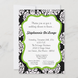 Damask Lace Fancy Elegant Baby Shower Invitations Kaart