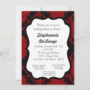 Damask Lace Fancy Elegant Baby Shower Invitations Kaart