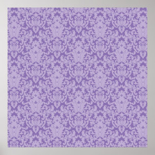Damask Lace Paars Poster