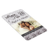 Damask  Lace sparen de Datum Magnet van de Foto Magneet (Rechterzijde)