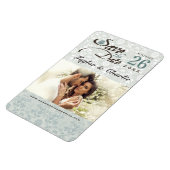 Damask Lace sparen de Datum Magnet van de Foto Magneet (Linkerzijde)
