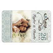 Damask Lace sparen de Datum Magnet van de Foto Magneet (Horizontaal)