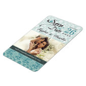 Damask Lace sparen de Datum Magnet van de Foto Magneet (Linkerzijde)