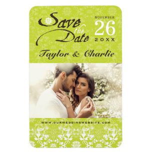 Damask Lace sparen de Datum Magnet van de Foto Magneet