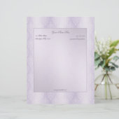 Damask Lavender Shine Persoonlijk Briefhoofd (Staand voorkant)
