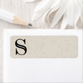 Damask Letter S - Black Etiket (Insitu)