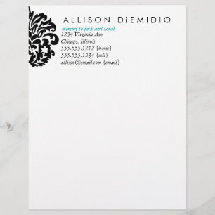Damask Letterhead Custom Briefhoofd