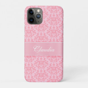 Damask lichtroze kangoeroe poot naam iPhone 11 pro hoesje