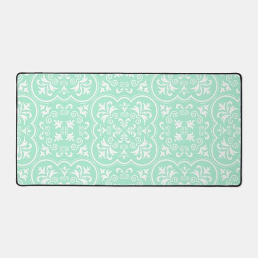 Damask Light Mint Green Designer couleur (Recto)