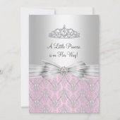 Damask Little Princess Baby shower Invitation (Devant)