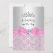 Damask Little Princess Baby shower Invitation (Devant)