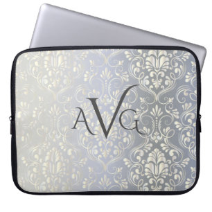 Damask luxe vintage laptop sleeve