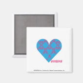 Damask Magenta-Aqua 3 Magneet (Voorkant / Achterkant)