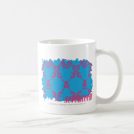 Damask Magenta-Aqua 4 Koffiemok (Rechts)