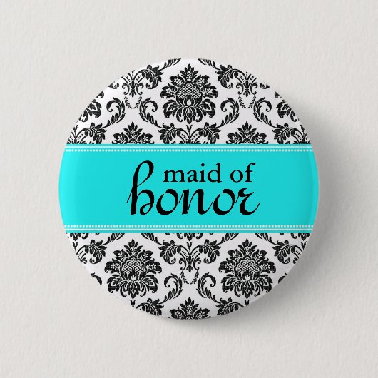 Damask Maid of Honor Button (Voorkant)
