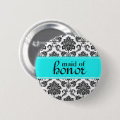 Damask Maid of Honor Button (Voorkant /achterkant)