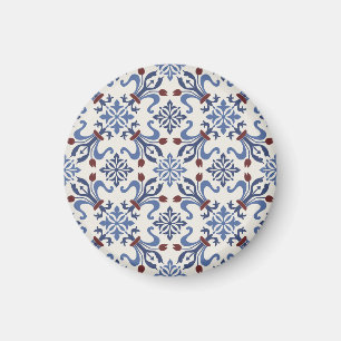 Damask Majolica Pottery Tegel Design Magneet