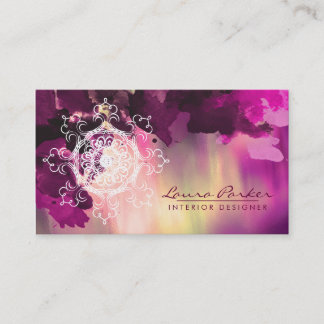 Damask Mandala Abstracte Waterverf Artiest Vintage Visitekaartje
