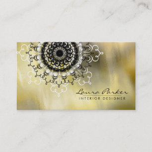 Damask Mandala Waterverf Elegant Artist Visitekaartje