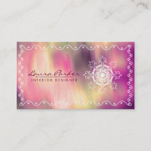 Damask Mandala Waterverf Elegant Artist Visitekaartje