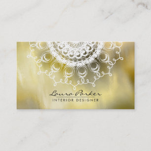 Damask Mandala Waterverf Elegant Artist Visitekaartje
