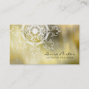Damask Mandala Waterverf Elegant Artist Visitekaartje
