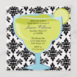 Damask Margarita Vrijgezellenfeest Kaart