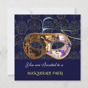 DAMASK MASQUERADE PARTY blue Kaart