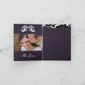 Damask Me PHOTO INSERTION ~ Cards Merci Mariage (Intérieur)