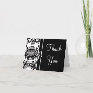 Damask Merci - Noir et Blanc