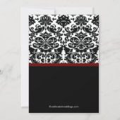 Damask Merlot Wine Red Bridal Shower Invitation (Dos)