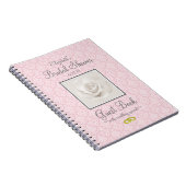 Damask met Roos Shower Guest Book Customize Color Notitieboek (Rechterzijde)