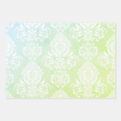 Damask modern kleurenpatroon inpakpapier vel (Voorkant 2)