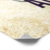 Damask Modern Mason Jar Seating Chart Poster (Hoek)