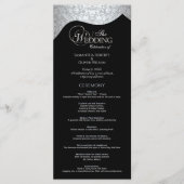 Damask Modern Zwart-wit Programma (Voorkant)