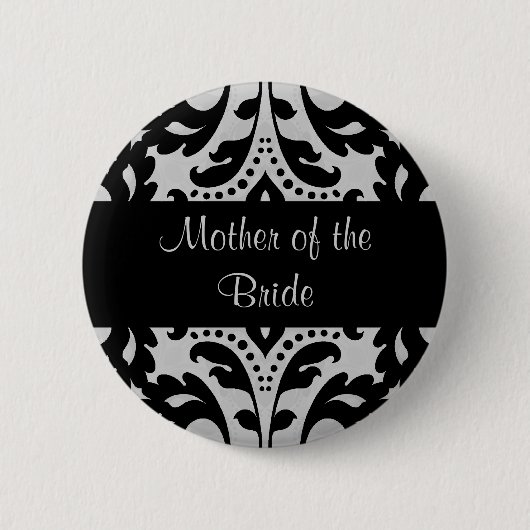 Damask moeder van bruid ronde button 5,7 cm (Voorkant)
