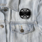 Damask moeder van bruid ronde button 5,7 cm (In situ)