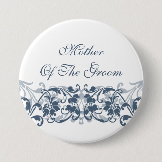  Damask moeder van de Groom Button / Pin (Voorkant)