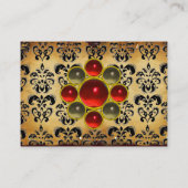 DAMASK MON RED RUBY, Parchment Visitekaartje (Achterkant)