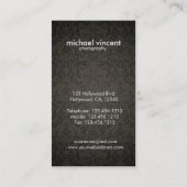 Damask Monogram Fotograaf Visitekaartje (Achterkant)