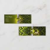 DAMASK MONOGRAM gem lint wit geel Mini Visitekaartje (Voorkant / Achterkant)