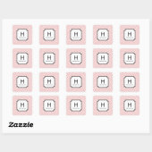 Damask Monogram Gift Label Sticker / Favor Sticker (Vel)
