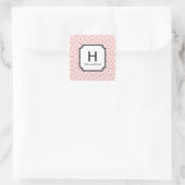 Damask Monogram Gift Label Sticker / Favor Sticker (Tas)