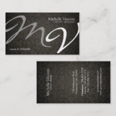 Damask Monogram Interior Design Visitekaartje (Voorkant / Achterkant)