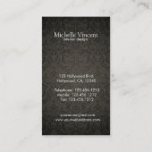 Damask Monogram Interior Design Visitekaartje (Achterkant)