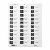 Damask Monogram J Return Address Labels (Full Sheet)