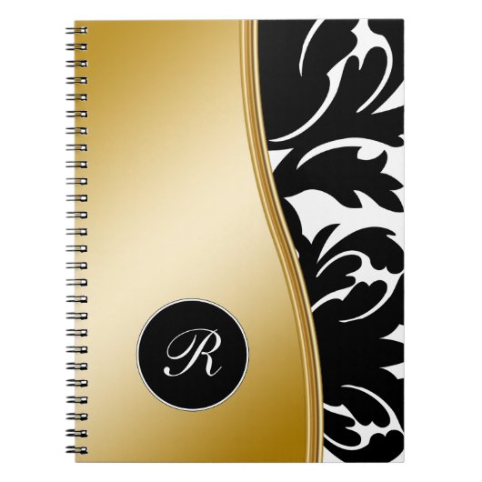 Damask Monogram notebook Journal Notitieboek (Voorkant)