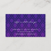 Damask Monogram Professional Visitekaartje (Achterkant)