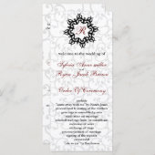 Damask MONOGRAM Programme de mariage (Devant / Derrière)